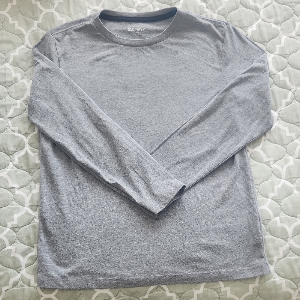 Old Navy Boy's Heather Gray Long Sleeve Tee